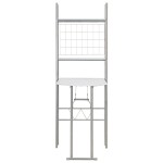 vidaXL Set mobilier bucătărie cu depozitare, 3 piese, alb, MDF și oțel vidaXL Set mobilier bucătărie cu depozitare, 3 piese, alb, MDF și oțel