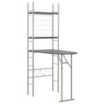 vidaXL Set mobilier bucătărie cu depozitare 3 piese negru, MDF și oțel vidaXL Set mobilier bucătărie cu depozitare 3 piese negru, MDF și oțel