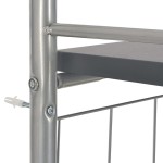 vidaXL Set mobilier bucătărie cu depozitare 3 piese negru, MDF și oțel vidaXL Set mobilier bucătărie cu depozitare 3 piese negru, MDF și oțel