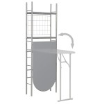 vidaXL Set mobilier bucătărie cu depozitare, 3 piese, gri, MDF și oțel vidaXL Set mobilier bucătărie cu depozitare, 3 piese, gri, MDF și oțel