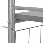 vidaXL Set mobilier bucătărie cu depozitare, 3 piese, gri, MDF și oțel vidaXL Set mobilier bucătărie cu depozitare, 3 piese, gri, MDF și oțel