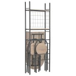 vidaXL Set mobilier bucătărie, suport depozitare, 3 piese, MDF și oțel vidaXL Set mobilier bucătărie, suport depozitare, 3 piese, MDF și oțel
