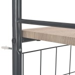 vidaXL Set mobilier bucătărie, suport depozitare, 3 piese, MDF și oțel vidaXL Set mobilier bucătărie, suport depozitare, 3 piese, MDF și oțel