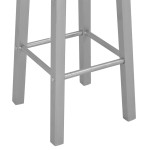 vidaXL Scaune de bar, 2 buc., argintiu, MDF vidaXL Scaune de bar, 2 buc., argintiu, MDF