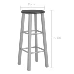 vidaXL Scaune de bar, 2 buc., argintiu, MDF vidaXL Scaune de bar, 2 buc., argintiu, MDF