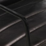 vidaXL Fotoliu, negru, piele naturală