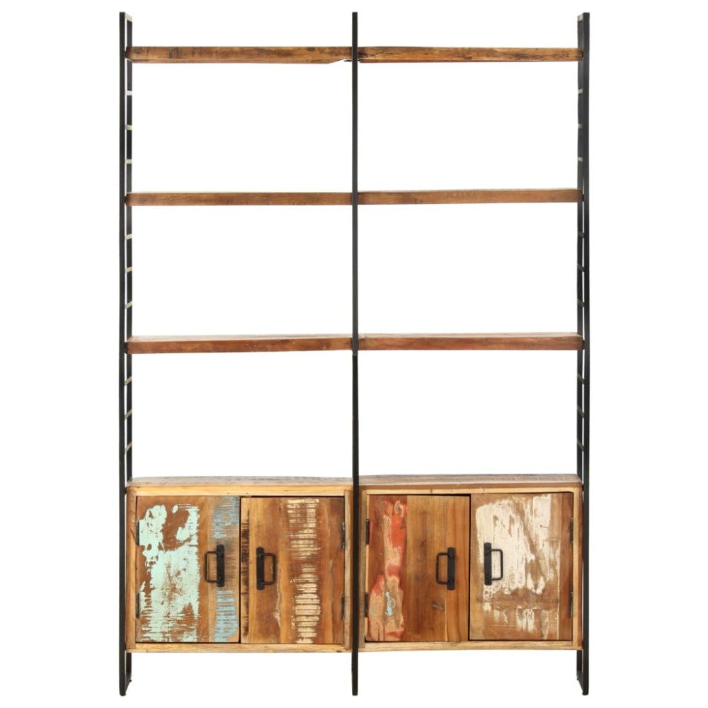 vidaXL Bibliotecă cu 4 niveluri, 124 x 30 x 180 cm lemn masiv reciclat