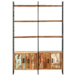 vidaXL Bibliotecă cu 4 niveluri, 124 x 30 x 180 cm lemn masiv reciclat vidaXL Bibliotecă cu 4 niveluri, 124 x 30 x 180 cm lemn masiv reciclat