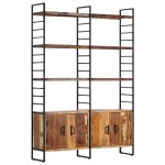 vidaXL Bibliotecă cu 4 niveluri, 124 x 30 x 180 cm lemn masiv reciclat vidaXL Bibliotecă cu 4 niveluri, 124 x 30 x 180 cm lemn masiv reciclat