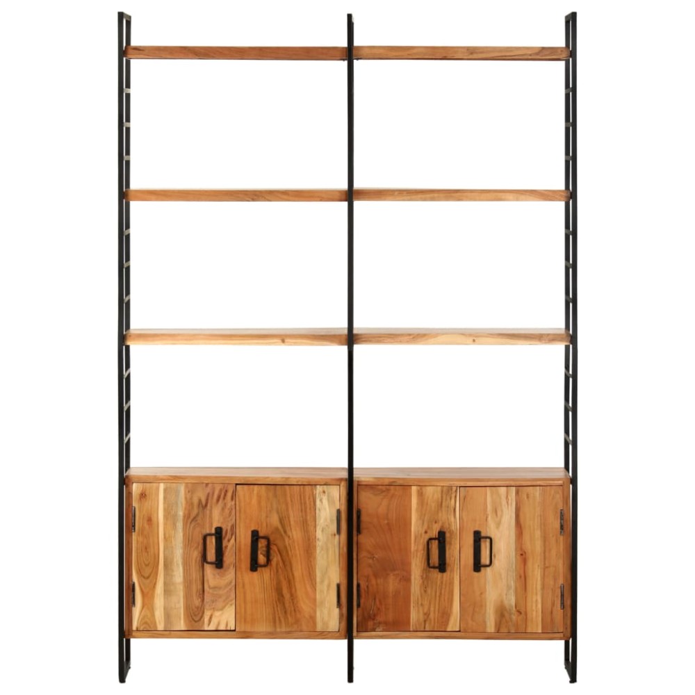 vidaXL Bibliotecă cu 4 rafturi, 124x30x180 cm, lemn masiv de acacia