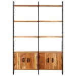 vidaXL Bibliotecă cu 4 rafturi, 124x30x180 cm, lemn masiv de acacia vidaXL Bibliotecă cu 4 rafturi, 124x30x180 cm, lemn masiv de acacia