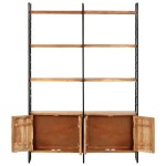 vidaXL Bibliotecă cu 4 rafturi, 124x30x180 cm, lemn masiv de acacia vidaXL Bibliotecă cu 4 rafturi, 124x30x180 cm, lemn masiv de acacia