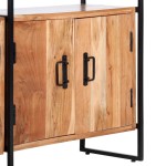 vidaXL Bibliotecă cu 4 rafturi, 124x30x180 cm, lemn masiv de acacia vidaXL Bibliotecă cu 4 rafturi, 124x30x180 cm, lemn masiv de acacia