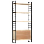 vidaXL Bibliotecă cu 4 niveluri 80x30x180 cm lemn masiv de mango vidaXL Bibliotecă cu 4 niveluri 80x30x180 cm lemn masiv de mango