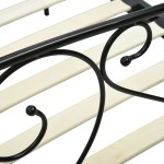 vidaXL Cadru de pat cu baldachin, negru, 140 x 200 cm, metal