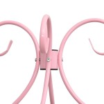 vidaXL Cadru de pat cu baldachin, roz, 120 x 200 cm, metal