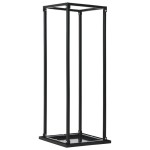 vidaXL Rastel lemne de foc, cu postament, negru, 37x37x113 cm, oțel vidaXL Rastel lemne de foc, cu postament, negru, 37x37x113 cm, oțel