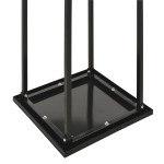 vidaXL Rastel lemne de foc, cu postament, negru, 37x37x113 cm, oțel vidaXL Rastel lemne de foc, cu postament, negru, 37x37x113 cm, oțel