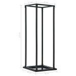 vidaXL Rastel lemne de foc, cu postament, negru, 37x37x113 cm, oțel vidaXL Rastel lemne de foc, cu postament, negru, 37x37x113 cm, oțel