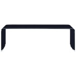 vidaXL Măsuță de cafea, negru, 98x45x31 cm, sticlă securizată
