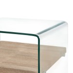 vidaXL Măsuță de cafea, transparent, 50x50x45 cm, sticlă securizată
