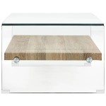 vidaXL Măsuță de cafea, transparent, 98x45x31 cm, sticlă securizată