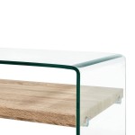 vidaXL Măsuță de cafea, transparent, 98x45x31 cm, sticlă securizată