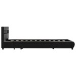vidaXL Cadru de pat cu LED, negru, 100 x 200 cm, piele ecologică vidaXL Cadru de pat cu LED, negru, 100 x 200 cm, piele ecologică