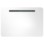 vidaXL Dulap de baie cu oglindă și LED, 80 x 9,5 x 55 cm