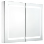 vidaXL Dulap de baie cu oglindă și LED, 80 x 12,2 x 68 cm