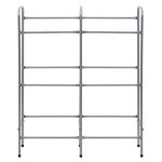 vidaXL Raft de depozitare pentru 6 lăzi, argintiu, 96x33x116 cm, oțel vidaXL Raft de depozitare pentru 6 lăzi, argintiu, 96x33x116 cm, oțel