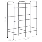 vidaXL Raft de depozitare pentru 6 lăzi, argintiu, 96x33x116 cm, oțel vidaXL Raft de depozitare pentru 6 lăzi, argintiu, 96x33x116 cm, oțel
