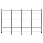 vidaXL Raft de depozitare pentru 12 lăzi argintiu 190x33x116 cm oțel