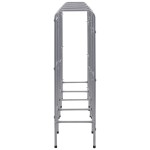 vidaXL Raft de depozitare pentru 12 lăzi argintiu 190x33x116 cm oțel