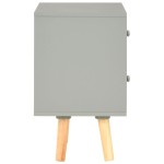 vidaXL Noptiere, 2 buc., gri, 40 x 30 x 50 cm, lemn masiv de pin vidaXL Noptiere, 2 buc., gri, 40 x 30 x 50 cm, lemn masiv de pin