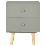 vidaXL Noptiere, 2 buc., gri, 40 x 30 x 50 cm, lemn masiv de pin vidaXL Noptiere, 2 buc., gri, 40 x 30 x 50 cm, lemn masiv de pin