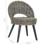 vidaXL Fotoliu, negru, ratan kubu vidaXL Fotoliu, negru, ratan kubu
