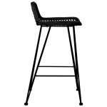 vidaXL Scaune de bar, 2 buc., negru, ratan vidaXL Scaune de bar, 2 buc., negru, ratan