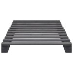 vidaXL Cadru de pat din paleți, gri, 90 x 200 cm, lemn masiv de pin