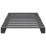 vidaXL Cadru de pat din paleți, gri, 100 x 200 cm, lemn masiv de pin