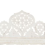 vidaXL Paravan cameră sculptat manual 3 panouri alb 120x165 cm mango vidaXL Paravan cameră sculptat manual 3 panouri alb 120x165 cm mango