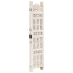 vidaXL Paravan cameră sculptat manual, 4 panouri, alb 160x165 cm mango vidaXL Paravan cameră sculptat manual, 4 panouri, alb 160x165 cm mango