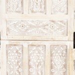 vidaXL Paravan cameră sculptat manual 5 panouri alb 200x165 cm mango vidaXL Paravan cameră sculptat manual 5 panouri alb 200x165 cm mango