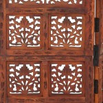 vidaXL Paravan cameră sculptat manual 4 panouri maro 160x165 cm mango vidaXL Paravan cameră sculptat manual 4 panouri maro 160x165 cm mango