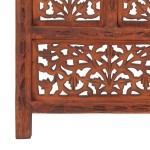 vidaXL Paravan cameră sculptat manual 4 panouri maro 160x165 cm mango vidaXL Paravan cameră sculptat manual 4 panouri maro 160x165 cm mango