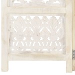 vidaXL Paravan cameră sculptat manual 3 panouri alb 120x165 cm mango vidaXL Paravan cameră sculptat manual 3 panouri alb 120x165 cm mango