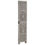 vidaXL Paravan cameră sculptat manual 3 panouri gri 120x165 cm mango vidaXL Paravan cameră sculptat manual 3 panouri gri 120x165 cm mango