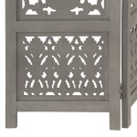 vidaXL Paravan cameră sculptat manual 5 panouri gri 200x165 cm mango vidaXL Paravan cameră sculptat manual 5 panouri gri 200x165 cm mango