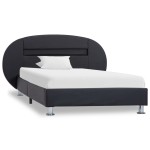 vidaXL Cadru de pat cu LED, negru, 90 x 200 cm, piele artificială vidaXL Cadru de pat cu LED, negru, 90 x 200 cm, piele artificială