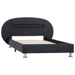 vidaXL Cadru de pat cu LED, negru, 90 x 200 cm, piele artificială vidaXL Cadru de pat cu LED, negru, 90 x 200 cm, piele artificială